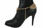 Gold Metal Chain Boot Bracelet for Women