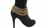 Gold Metal Chain Boot Bracelet for Women