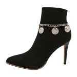 Silver Boot Chain Bracelet and Anklet for Women