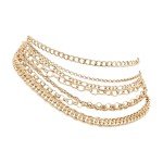 Gold Metal Chain Boot Bracelet for Women