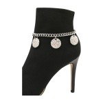 Silver Boot Chain Bracelet and Anklet for Women
