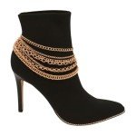 Gold Metal Chain Boot Bracelet for Women