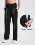BALEAF Women's Athletic Track Pants with Zipper Pockets