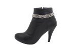 Silver Double Strand Boot Bracelet Anklet for Women