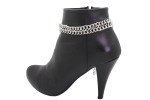 Silver Double Strand Boot Bracelet Anklet for Women