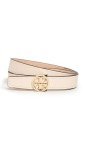 Tory Burch Women's 1" Miller Belt in Cream/Gold
