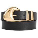 XZQTIVE Women's Leather Belts in Black and Brown
