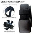 Adjustable Smooth Buckle Nylon Canvas Belt