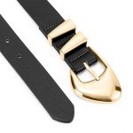 XZQTIVE Women's Leather Belts in Black and Brown