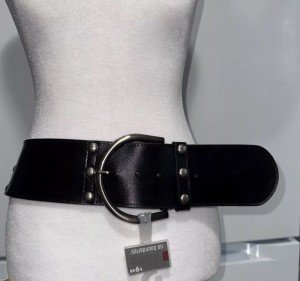 No Boundaries Women's Black Thick Waist Belt