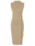 Grace Karin Women's Sleeveless Office Wrap Dress