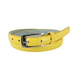 CTM Women's Skinny Leather Dress Belt
