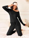 Ekouaer Women's Soft Long Sleeve Pajama Set
