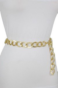 Gold Chunky Chain Belt for Women - Plus Size