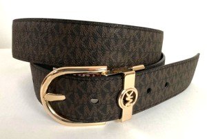 Michael Kors Women's Reversible Gold Buckle Belt