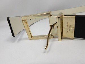 Kate Spade Women's Reversible Leather Belt – Black/White