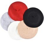 5-Pack French Beret Hats for Stylish Women