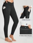 BALEAF Women's Fleece Leggings with Pockets - Black