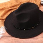 Classic Fedora Hat with Cat Eye Sunglasses Set