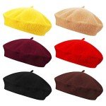 6-Piece Women's French Style Wool Beret Hat Set