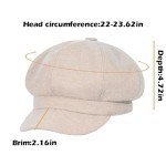 Women's Oatmeal Newsboy Cap - Stylish Visor Hat