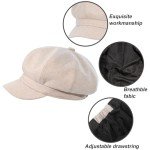 Women's Oatmeal Newsboy Cap - Stylish Visor Hat