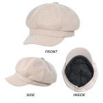 Women's Oatmeal Newsboy Cap - Stylish Visor Hat