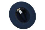 Navy Wide Brim Felt Panama Fedora Hat