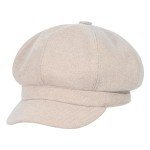 Women's Oatmeal Newsboy Cap - Stylish Visor Hat