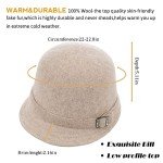 Elegant Women's 1920s Vintage Wool Cloche Hat