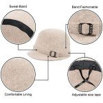 Elegant Women's 1920s Vintage Wool Cloche Hat