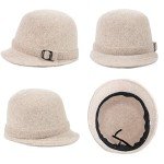 Elegant Women's 1920s Vintage Wool Cloche Hat