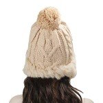 Winter Warm Rabbit Fur Beanie Hat for Women