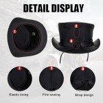 Stylish Black Genuine Leather Top Hat for Everyone