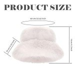 Cozy Faux Fur Bucket Hat for Women (White)