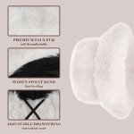 Cozy Faux Fur Bucket Hat for Women (White)