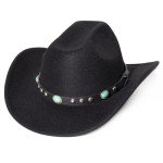Stylish Women's Wide Brim Felt Cowboy Hat