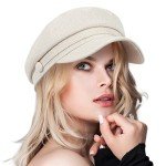 ColorSun Women's White Newsboy Cap for Style