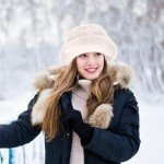 Cozy Faux Fur Bucket Hat for Women (White)