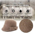 Vintage Red Wool Felt Cloche Hat for Women