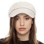 ColorSun Women's White Newsboy Cap for Style
