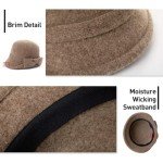 Vintage Red Wool Felt Cloche Hat for Women