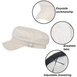 ColorSun Women's White Newsboy Cap for Style