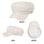 ColorSun Women's White Newsboy Cap for Style