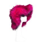 Cozy Rose Red Faux Fur Winter Hat for Women