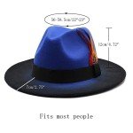 Trendy Blue and Black Women's Fedora Hat