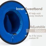 Trendy Blue and Black Women's Fedora Hat