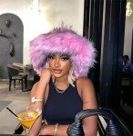 Cozy Rose Red Faux Fur Winter Hat for Women