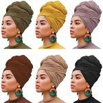 6-Piece Women's Stretch Head Wraps and Turbans