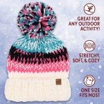 Funky Junque Women's Chunky Knit Pom Beanie